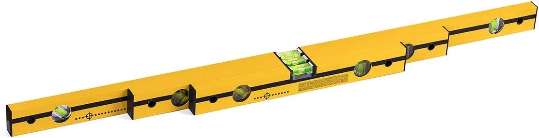 Bild von HARDY WORKING TOOLS Wasserwaagen Set mit drei Teilen in Gelb, Längen von 40 cm, 60 cm und 100 cm, Serie 42