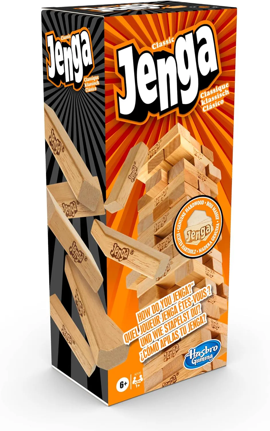 Bild von Hasbro Gaming Jenga Classic Geschicklichkeitsspiel für 2 Spieler ab 6 Jahren