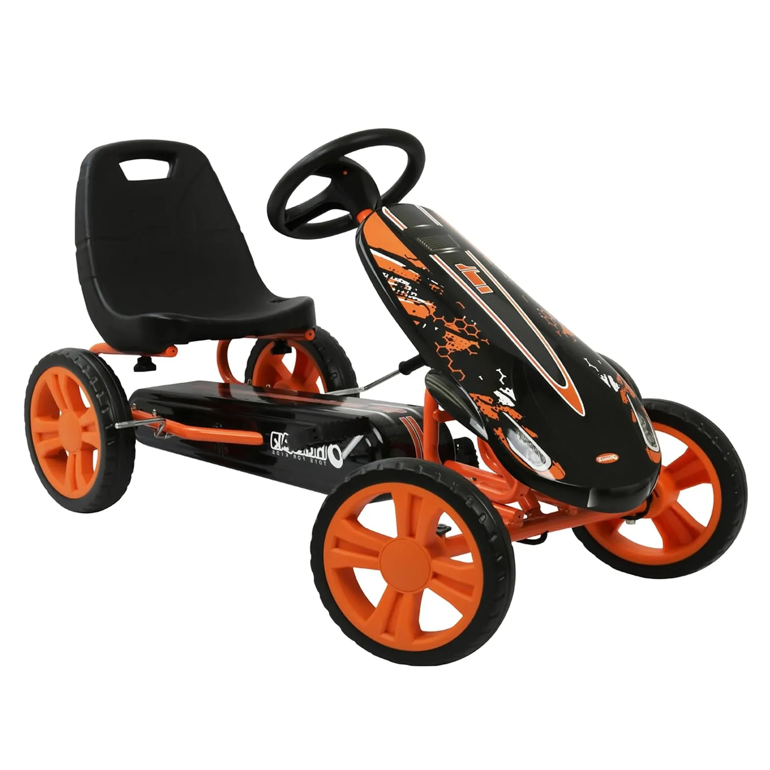Bild von Hauck Speedster Go-Kart für Kinder ab 4 Jahren bis 50 kg, mit verstellbarem Sitz, Handbremse und Vor- und Rückwärtsgang, orange