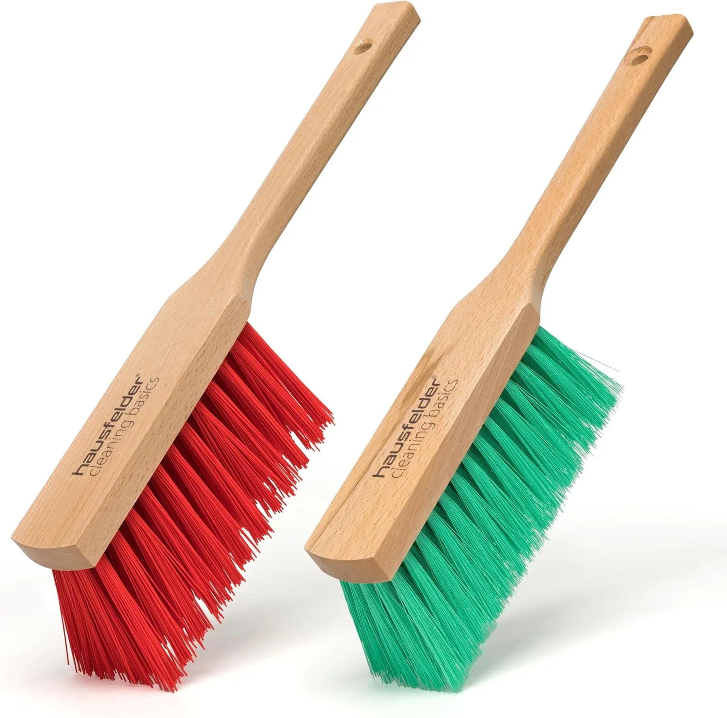 Bild von Hausfelder Handbesen 2er Set mit hartem und mittelhartem Besen für den Außenbereich