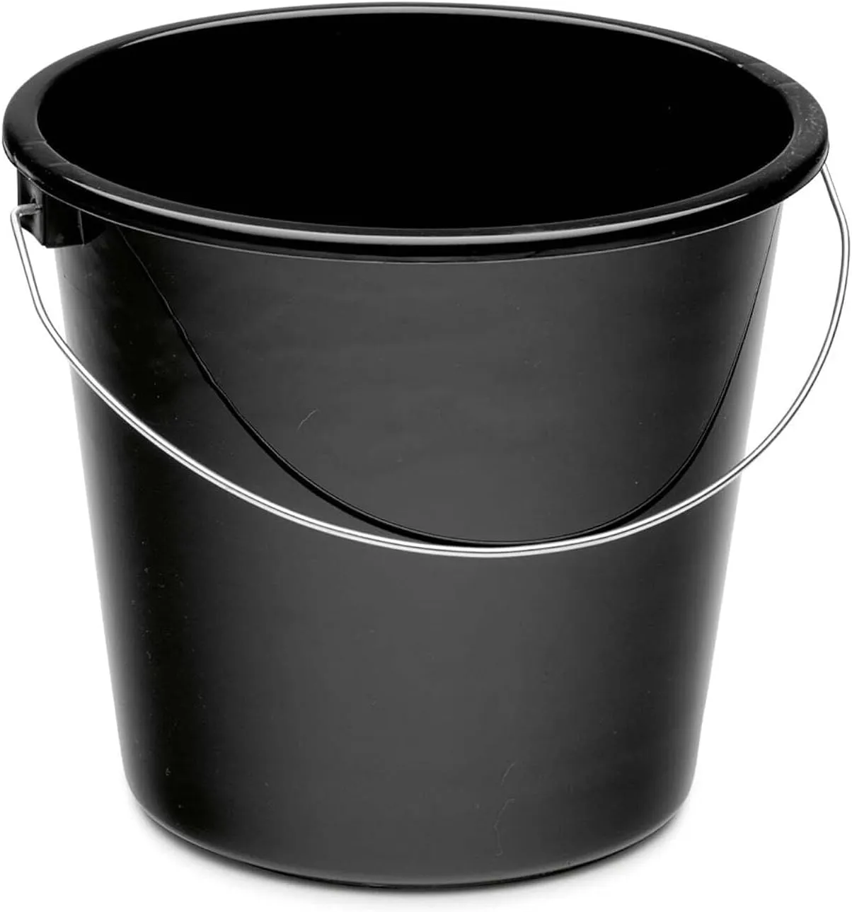 Bild von Haushaltseimer 10 Liter in Schwarz, großer Putzeimer aus Kunststoff
