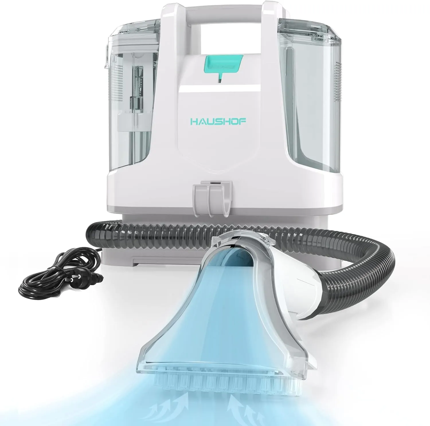 Bild von HAUSHOF Waschsauger StainZapper mit 400W für Teppiche, Sofas und Polster in Weiß/Grau