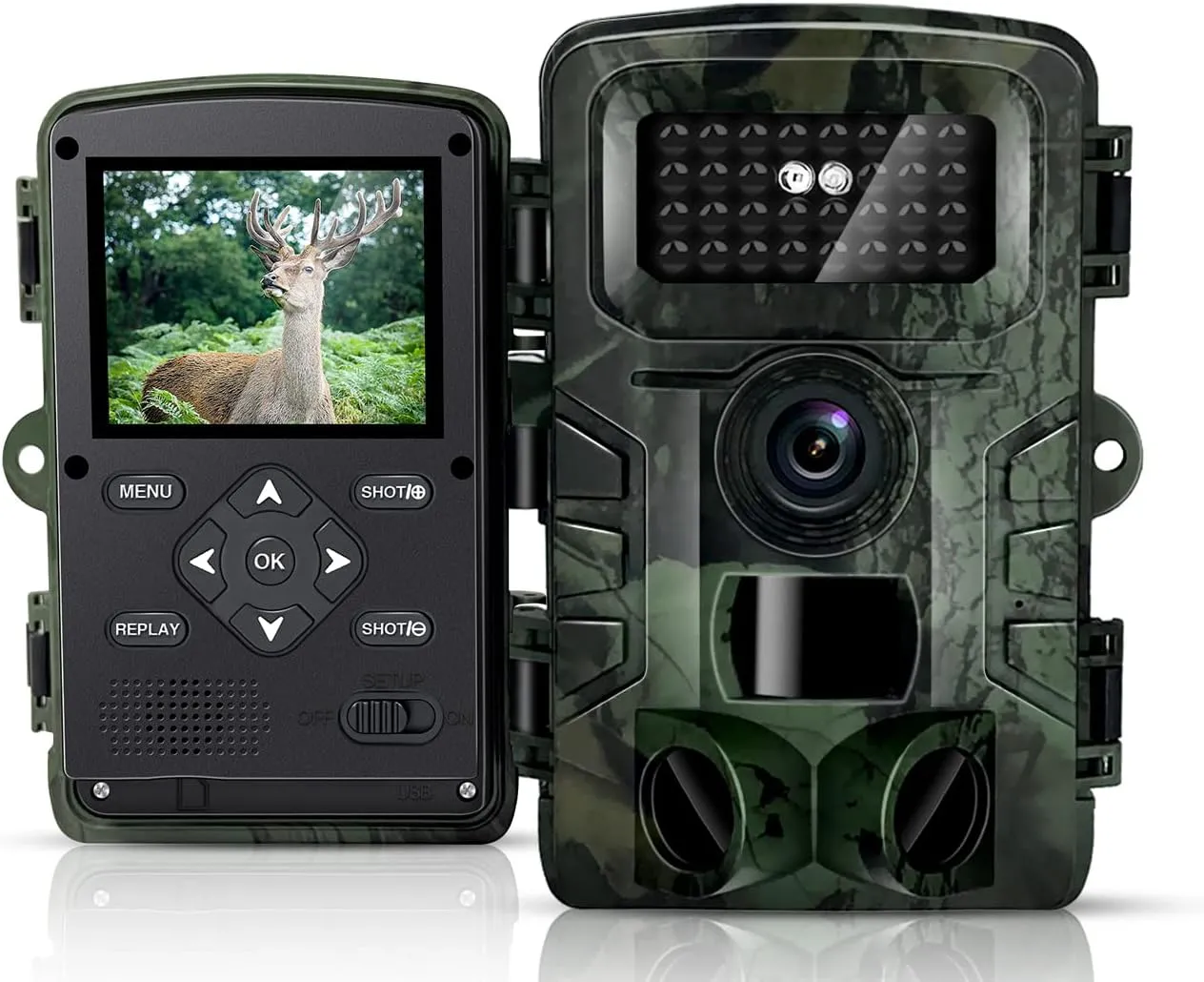 Bild von HAZA Wildkamera mit 36 MP, 2 Zoll LCD-Bildschirm, Nachtsicht und Bewegungsmelder für die Tierbeobachtung