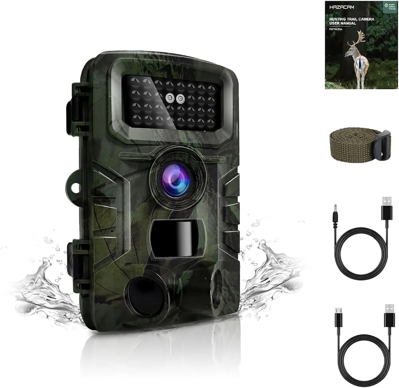 Bild von HAZACAM Wildkamera mit 48 MP und LCD-Bildschirm für Tierbeobachtungen bei Nacht