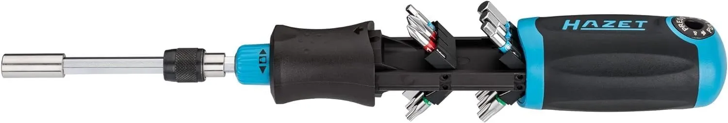 Bild von HAZET 810R-4 Bit Ratschen-Schraubendreher mit integriertem Magazin für 12 Bits und umstellbarer Ratschenfunktion