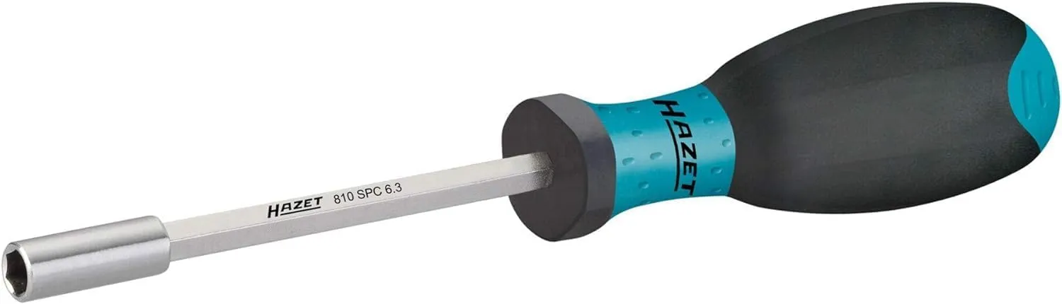 Bild von HAZET 810SPC-6.3 Bit-Halter mit 6,3 mm Sechskantabtrieb und 210 mm Länge, magnetisch und mit rutschfestem 3-Komponenten-Griff