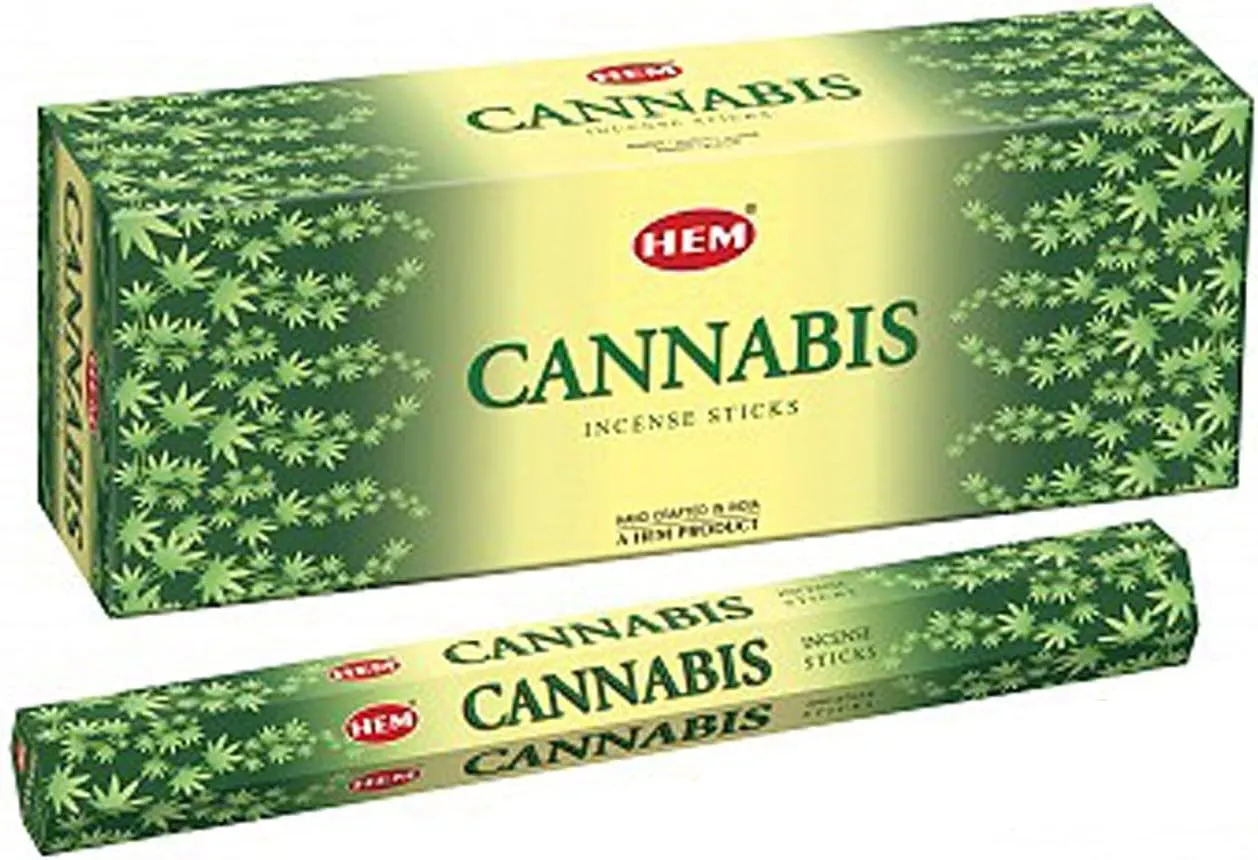 Bild von Hem Cannabis Räucherstäbchen Set mit 6 Packungen à 20 Stäbchen und DHOBIA Crystall Balls