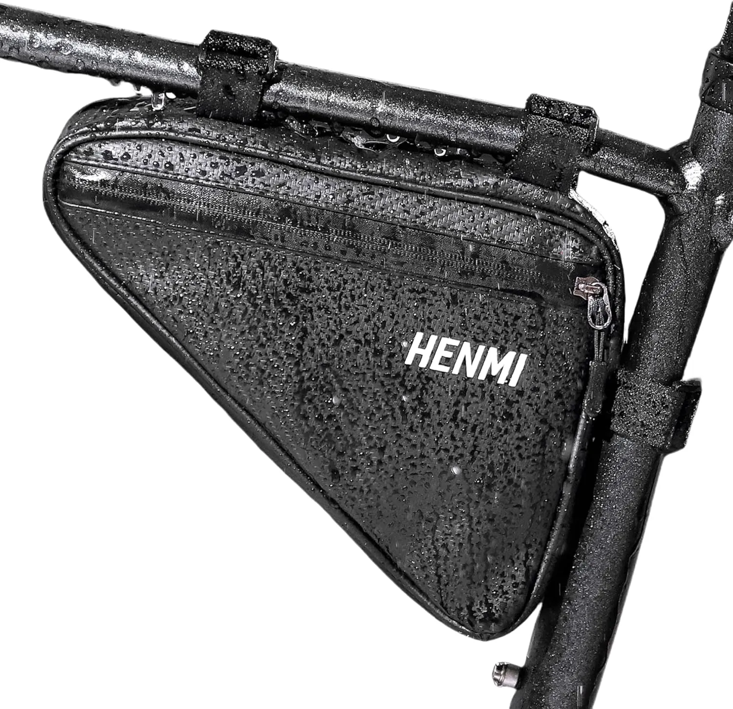 Bild von HENMI Fahrradtasche für Rahmen wasserdicht mit Platz für Telefon, Schlüssel und Werkzeug