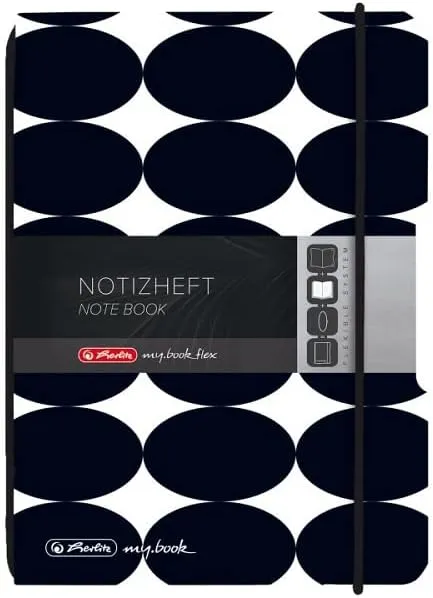 Bild von herlitz Notizheft A6 mit 40 punktierten Blättern im Motiv Just Black