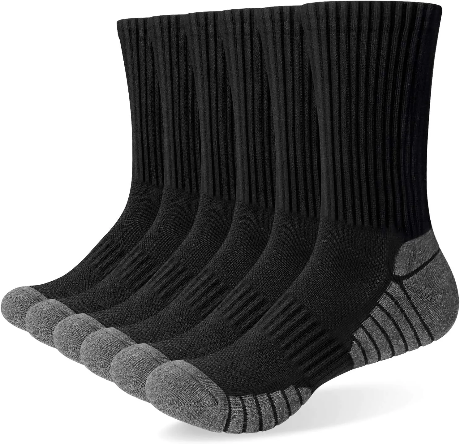 Bild von Herren und Damen Wandersocken in den Größen 43-46 und 39-42, atmungsaktive Sportsocken aus Baumwolle mit Kompressionsstretch und gepolstert für den Einsatz bei Sport und Arbeit