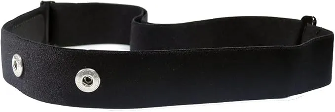 Bild von Herzfrequenzmesser Soft Brustgurt in Schwarz, Größe S bis XL, kompatibel mit Garmin HRM Dual, Wahoo TICKR, Polar H7 und CARDIOSPORT