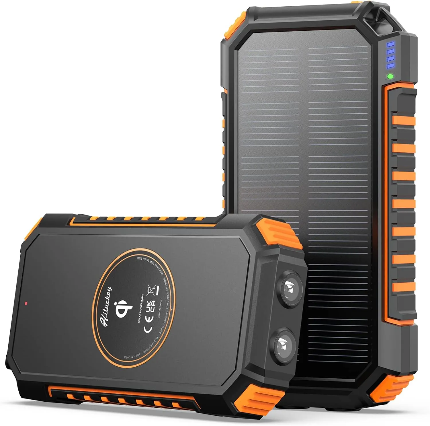 Bild von Hiluckey Solar Powerbank 26800mAh wasserdicht mit USB-C und vier Ausgängen