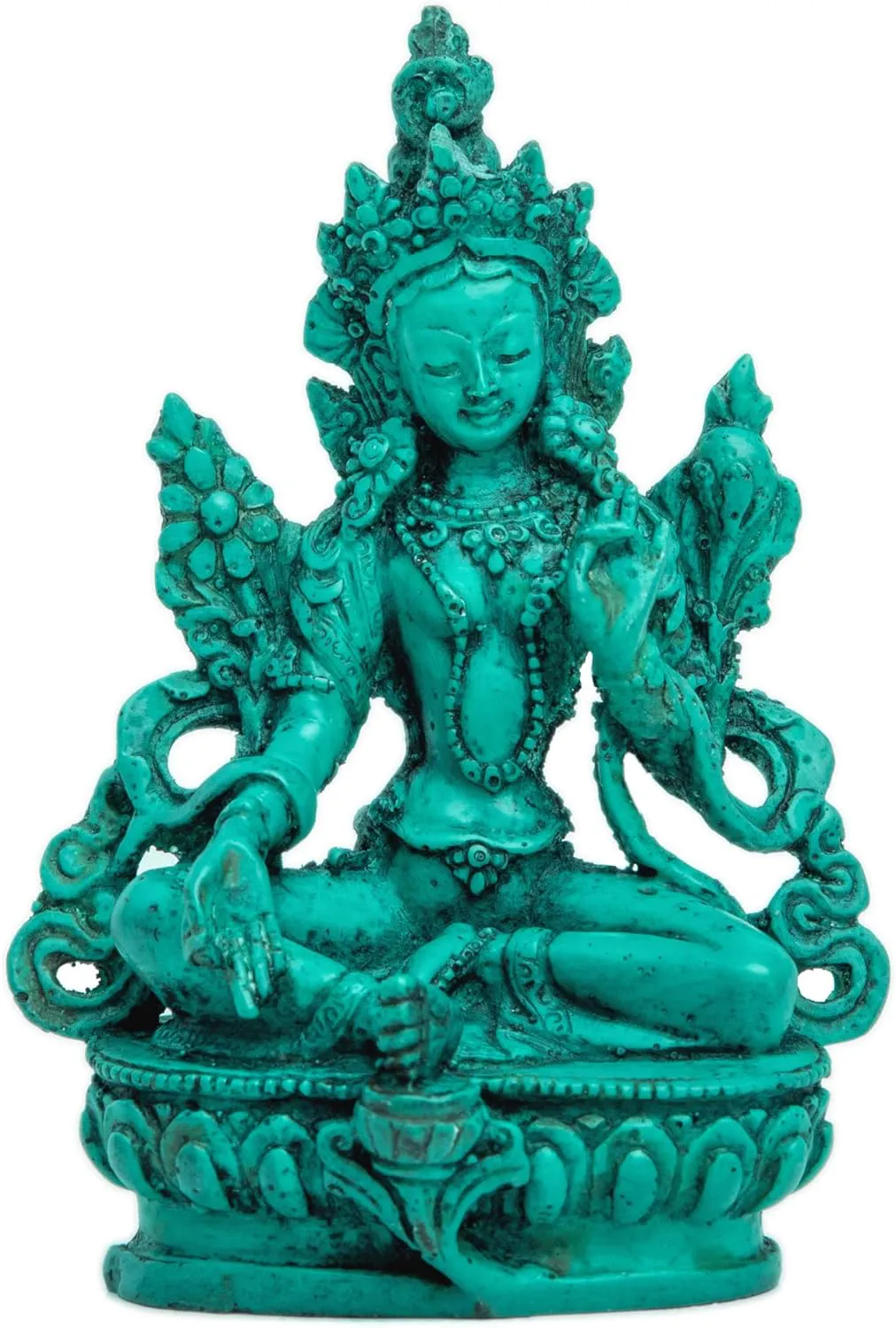 Bild von HIMALAYAN BAZAAR Grüne Tara Statue aus Kunstharz
