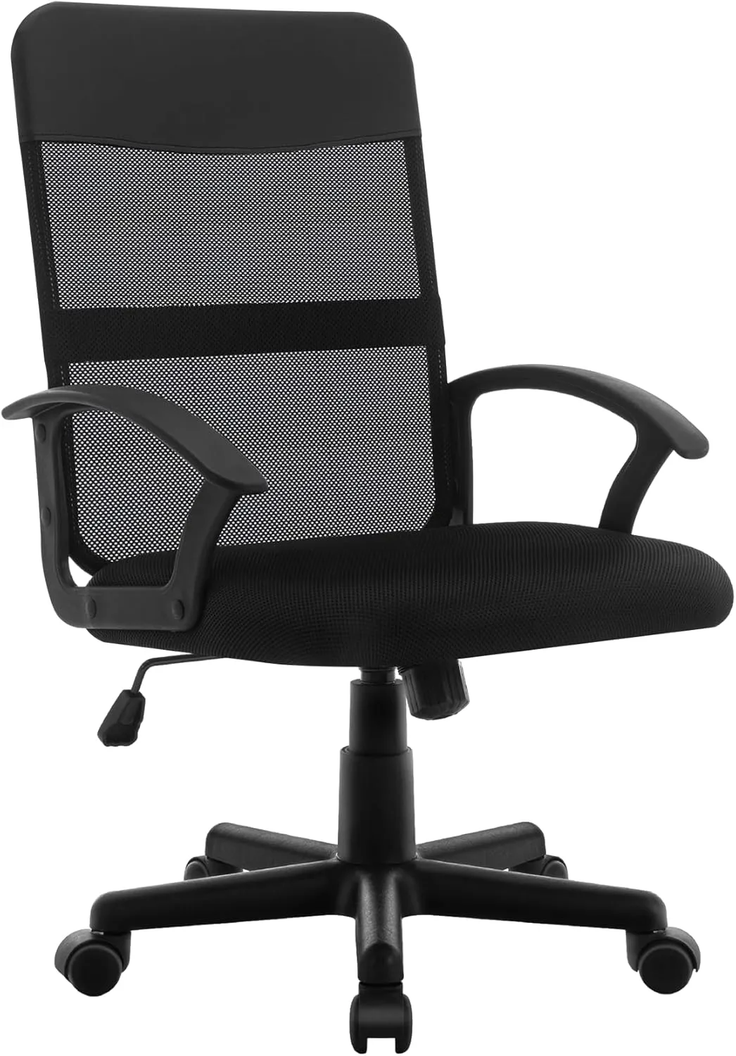 Bild von HLONONE ergonomischer Bürostuhl mit Netzbespannung, höhenverstellbar und atmungsaktiv, ideal für Büro und Arbeitszimmer, in Schwarz