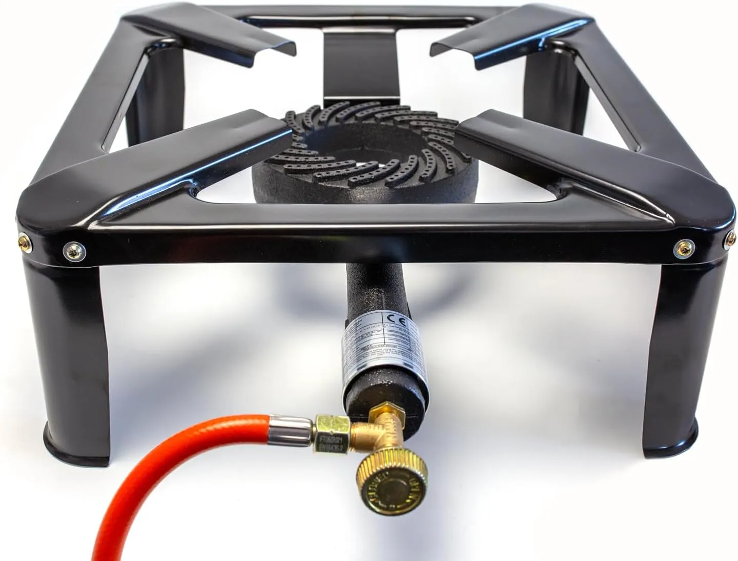 Bild von Hockerkocher 7,5 kW für Camping mit 4 Füßen und 50 mBar Schlauchregler für 5 kg und 11 kg Gasflaschen