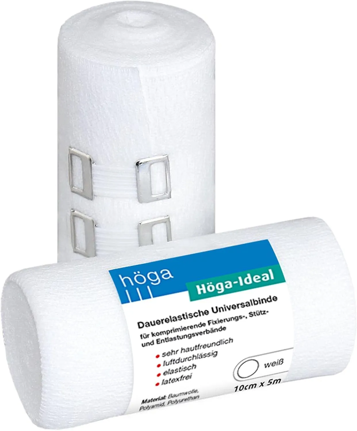 Bild von Höga Ideal Universalbinde 10 cm x 5 m, 2 Stück, hautfreundlich und elastisch