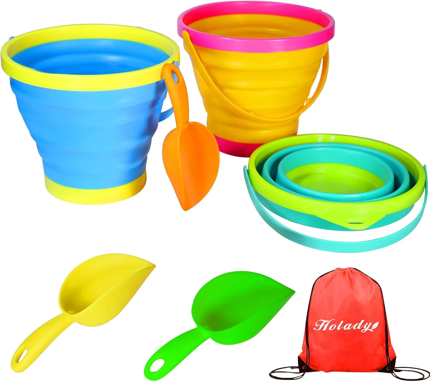 Bild von Holady Faltbarer Eimer Set für Kinder mit 2,5 Litern für Strand und Camping