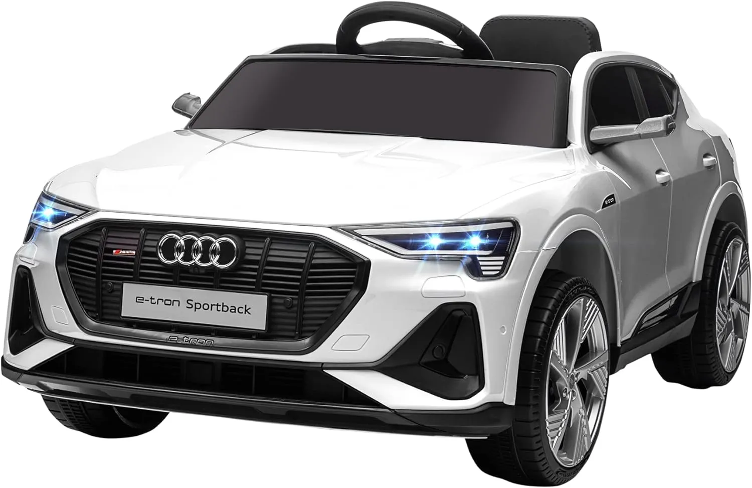 Bild von HOMCOM Elektro Kinderauto Audi E-tron für Kinder von 3 bis 5 Jahren mit Fernbedienung, Sicherheitsgurt und Musikfunktion