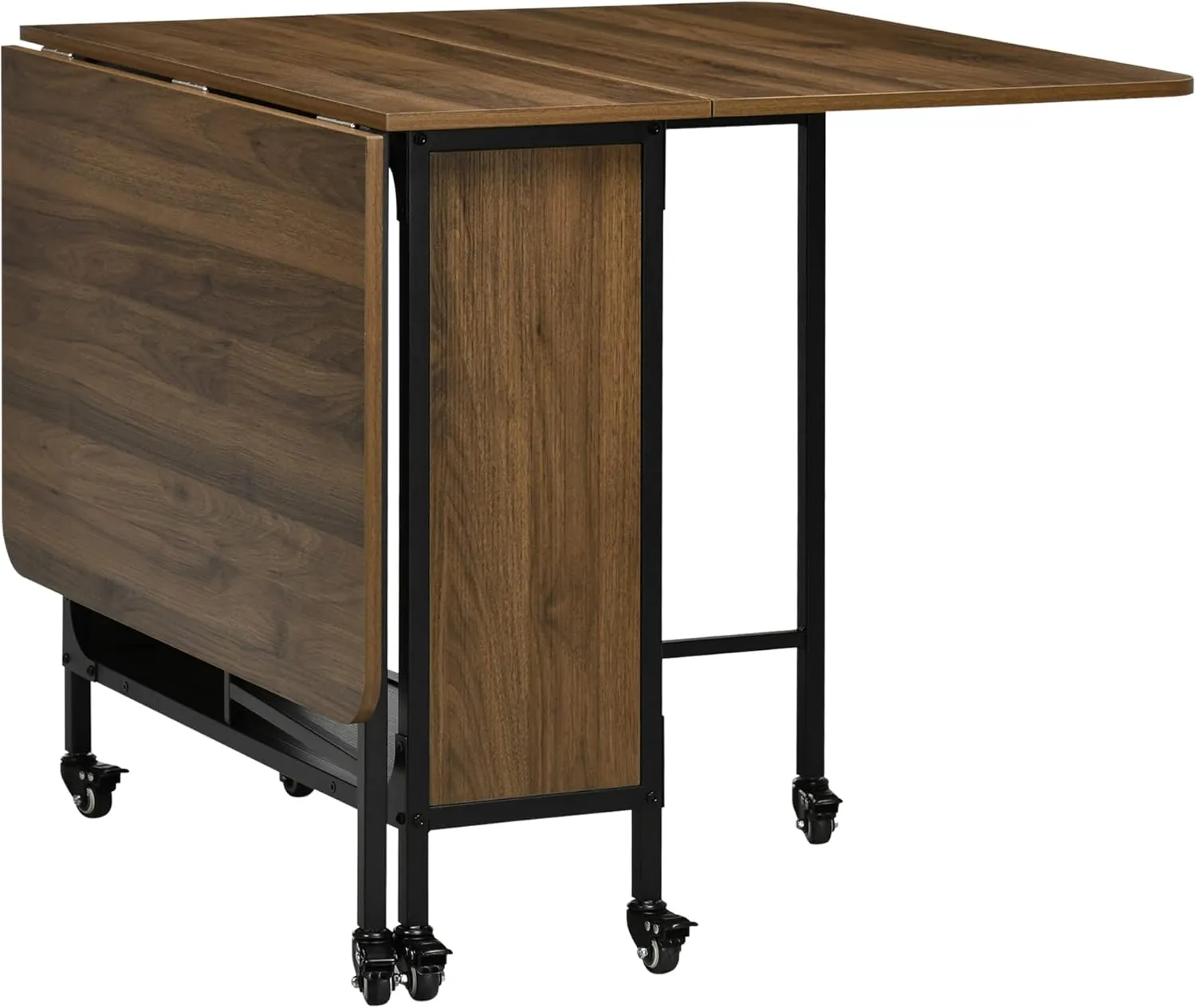Bild von HOMCOM klappbarer Esstisch für 6 Personen in Hellbraun, mit Ablage und einer Belastbarkeit von bis zu 50 kg, Maße 130 x 80 x 74 cm