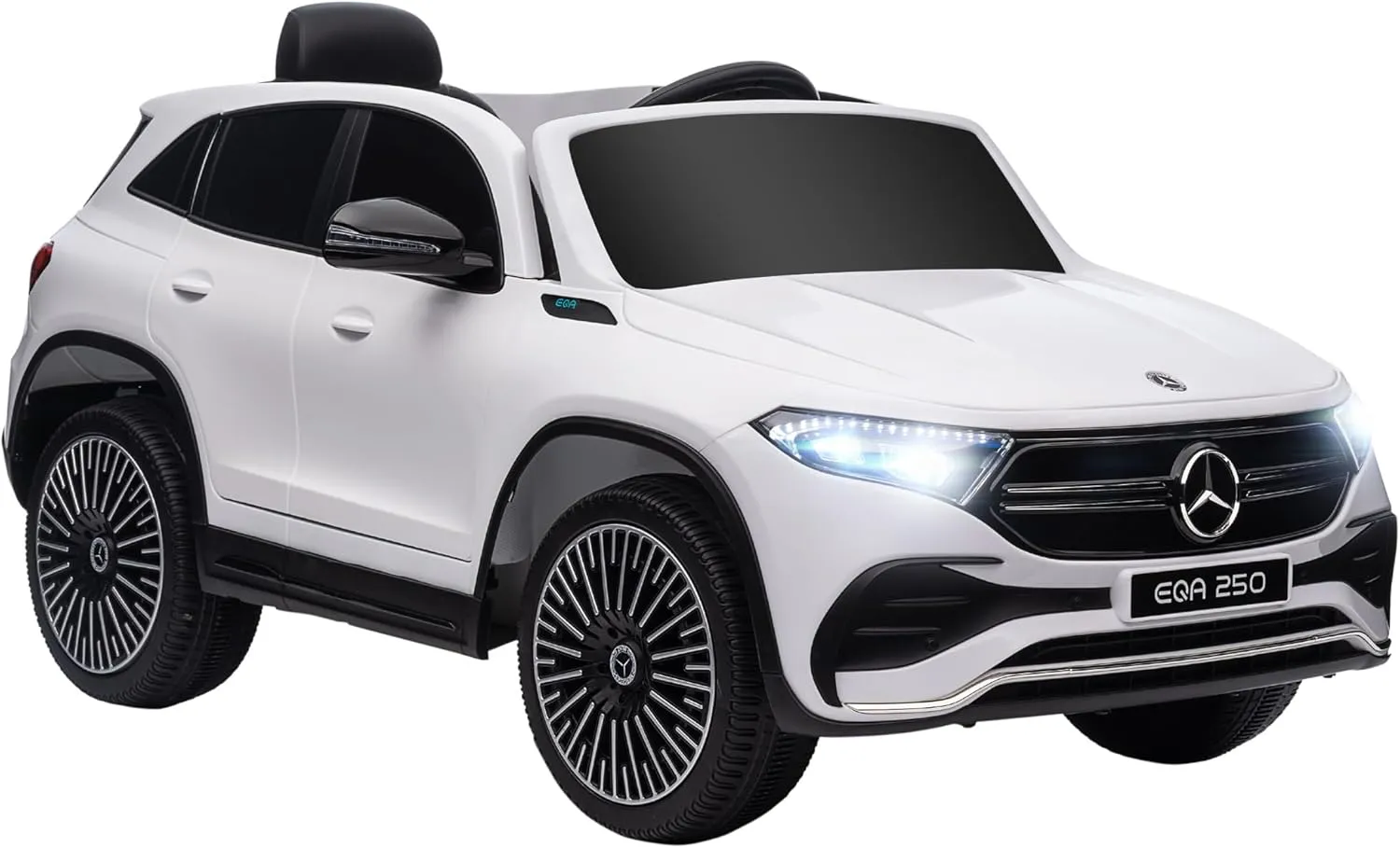Bild von HOMCOM Mercedes-Benz EQA Elektroauto für Kinder mit Fernbedienung und MP3-Player, geeignet für 3 bis 8 Jahre, Farbe Weiß
