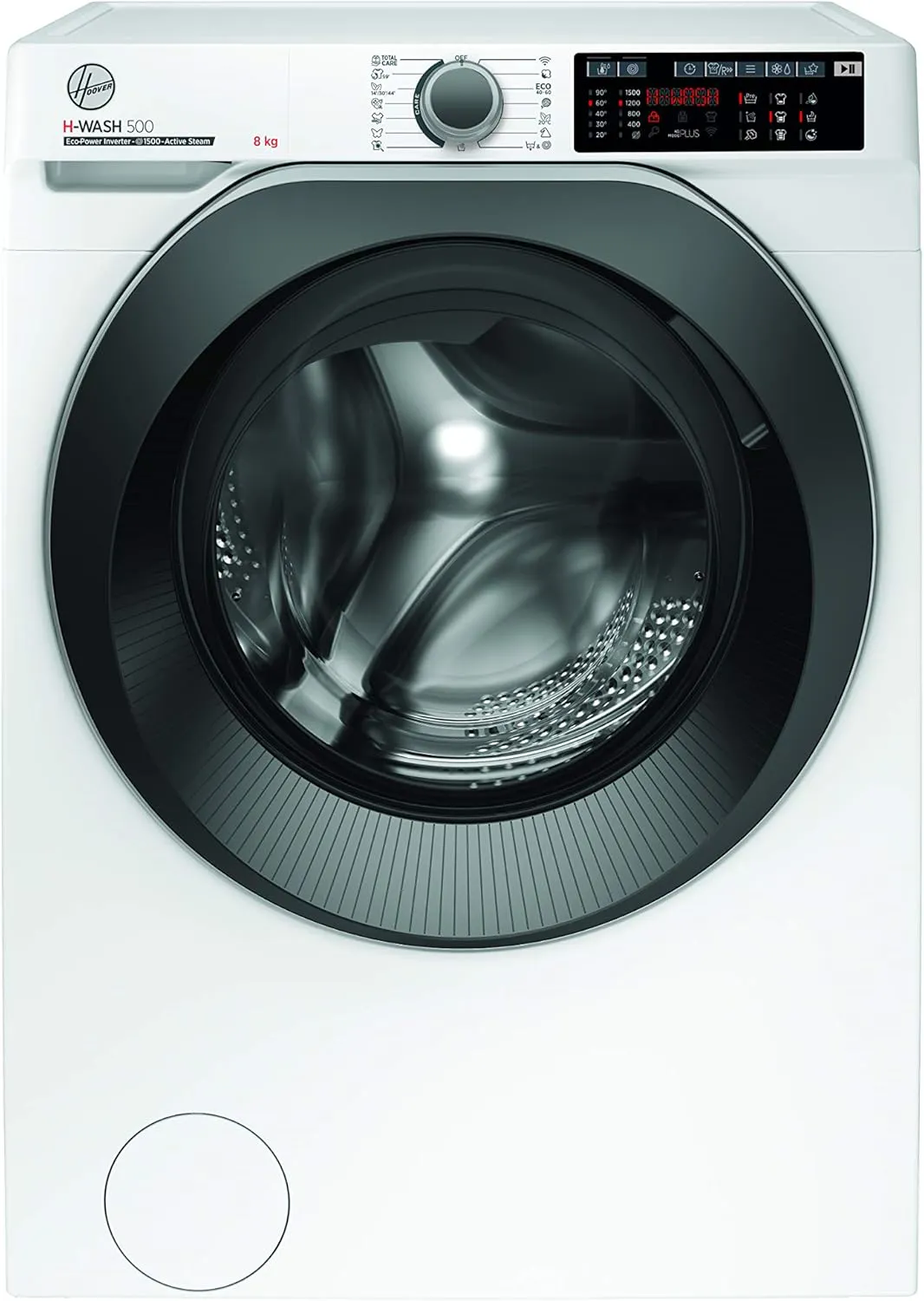 Bild von Hoover H-WASH 500 HWQ 58AMBS Waschmaschine mit 8 kg Fassungsvermögen, 1500 Umdrehungen pro Minute, Eco-Power Inverter Motor, ActiveSteam Dampffunktion, Mengenautomatik Plus, Aquastop und WLAN