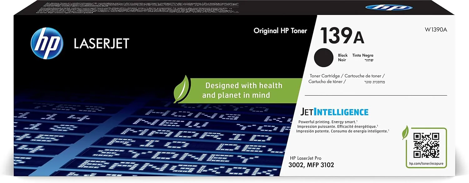Bild von HP 139A W1390A Original LaserJet Toner in Schwarz für LaserJet Pro 3001 bis 3008 und MFP 3101 bis 3108 Serien
