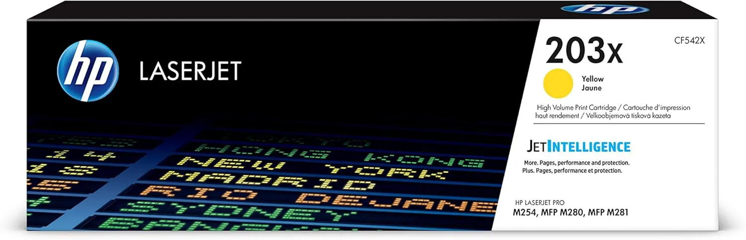 Bild von HP 203X CF542X Original Gelb Toner mit hoher Reichweite für HP LaserJet Pro M254