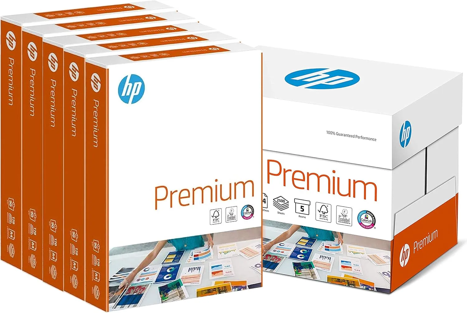 Bild von HP Premium Druckerpapier CHP 852 mit 90 g, DIN A4, 2500 Blatt in weiß und extraglatt