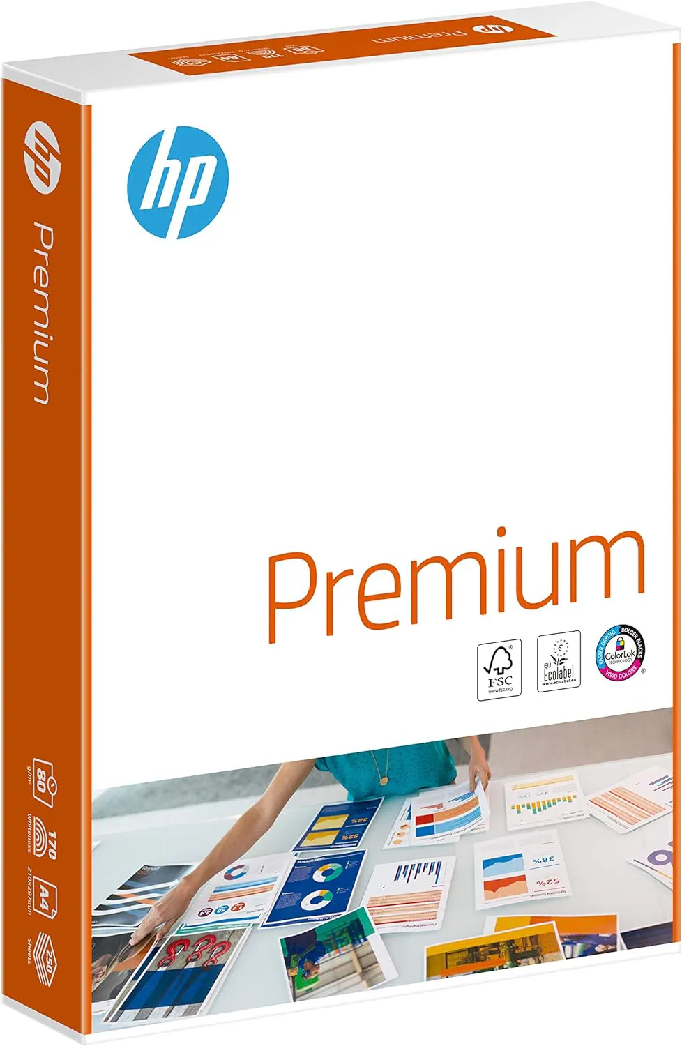 Bild von HP Premium Kopierpapier CHP 851 mit 80 g/m², A4, extraglatt, 250 Blatt im Pack