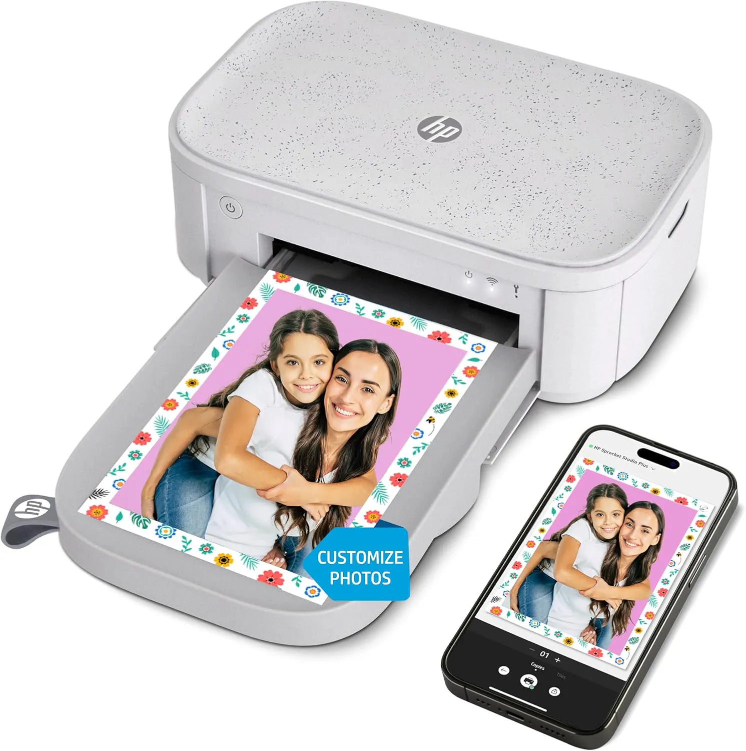 Bild von HP Sprocket Studio Plus WLAN-Drucker für drahtloses Drucken von 4x6 Zoll Fotos von iOS und Android Geräten