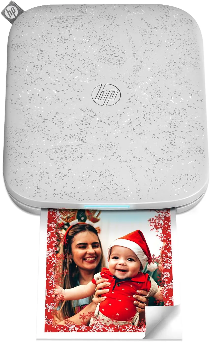 Bild von HP Sprocket tragbarer Sofortbilddrucker für Smartphones mit Bluetooth und Zink-Fotopapier