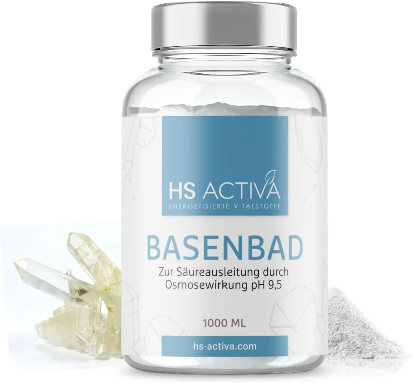 Bild von HS Activa Basenbad 1000ml basisches Badesalz zur Entgiftung und Hautpflege, vegan und ohne Zusatzstoffe, Made in Germany