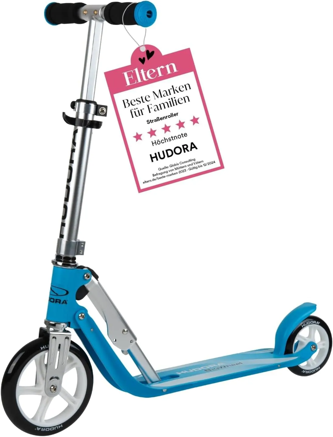 Bild von HUDORA Little BigWheel Scooter für Kinder ab 3 Jahren, höhenverstellbar und zusammenklappbar, bis 100 kg belastbar, stabiler Tretroller mit großen Reifen