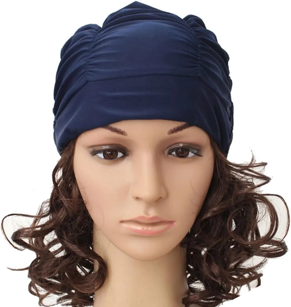 Bild von HugeStore Frauen Schwimmkappe in tiefem Blau