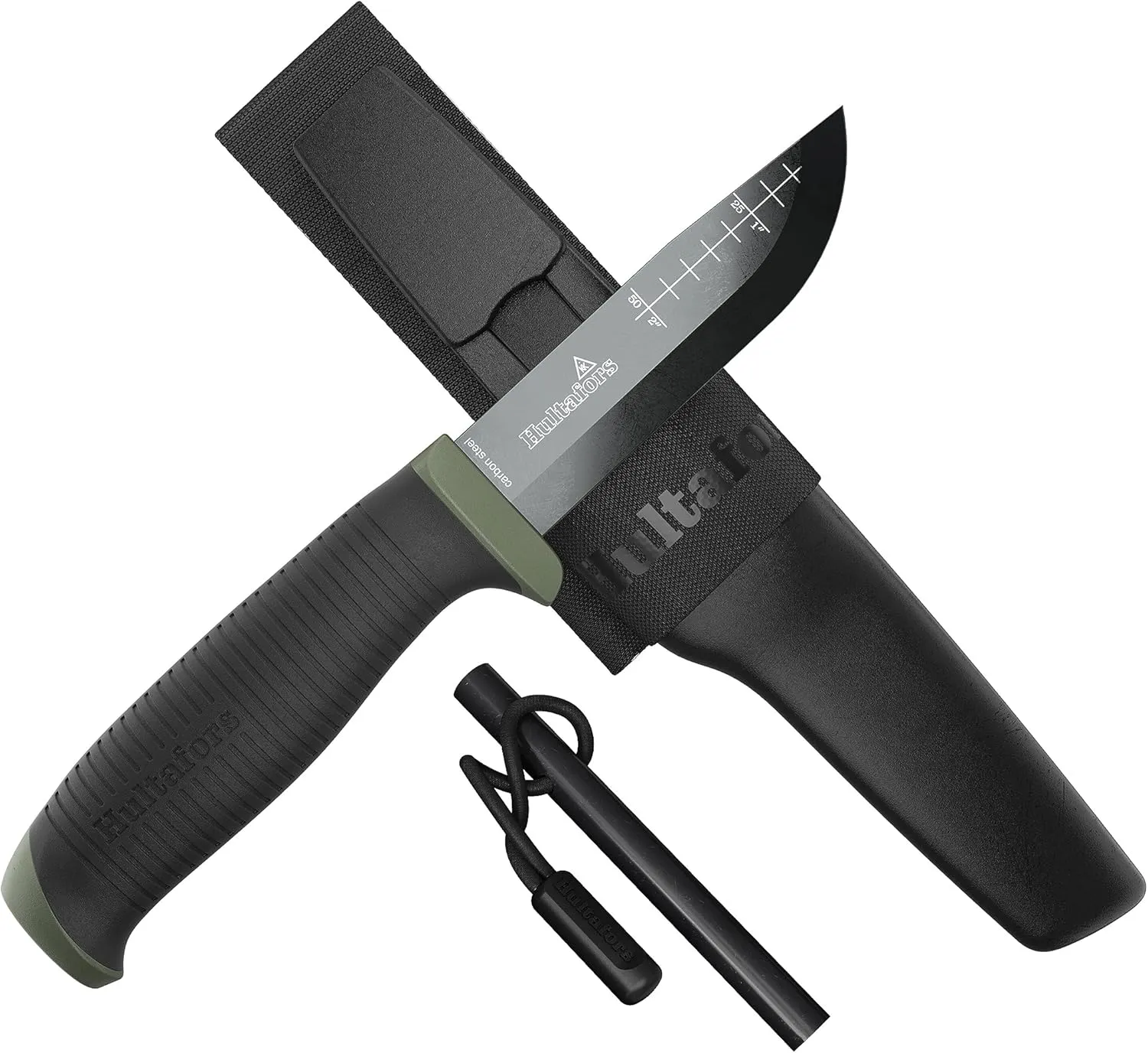 Bild von Hultafors Ok4 Bushcraft Messer und Feuerstahl Set mit Gürtelhalterung und Schlaufe für Outdoor Aktivitäten