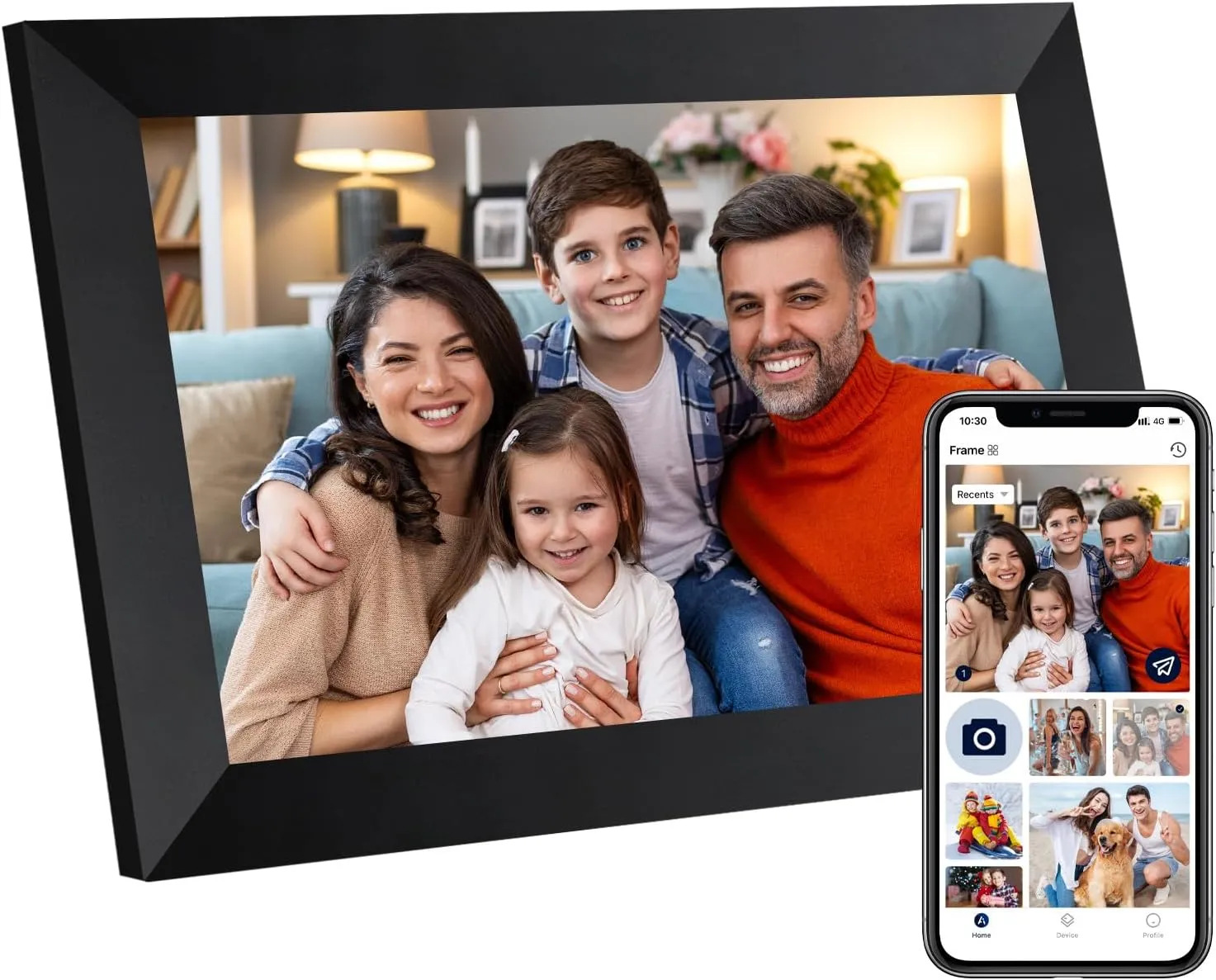 Bild von Humblestead digitaler Bilderrahmen mit 10,1 Zoll, HD IPS Touchscreen, 32 GB Speicher und Wi-Fi
