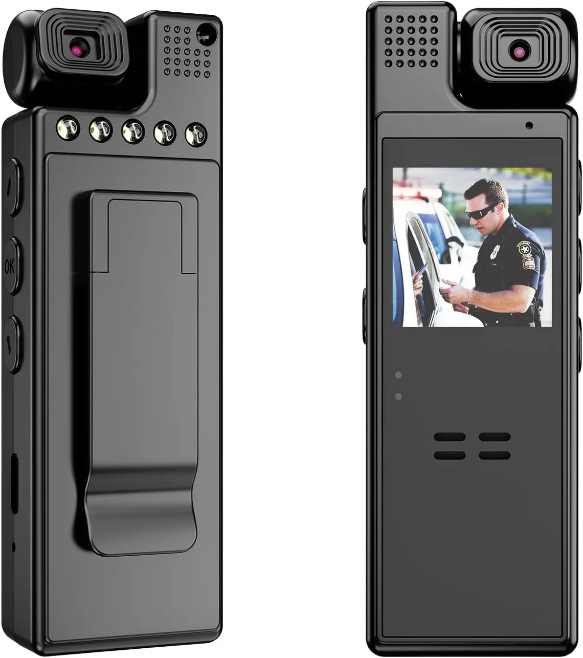 Bild von HYCENCY 1080P Bodycam mit Nachtsicht und Bewegungserkennung, inklusive 64 GB SD-Karte für Innen- und Außenüberwachung