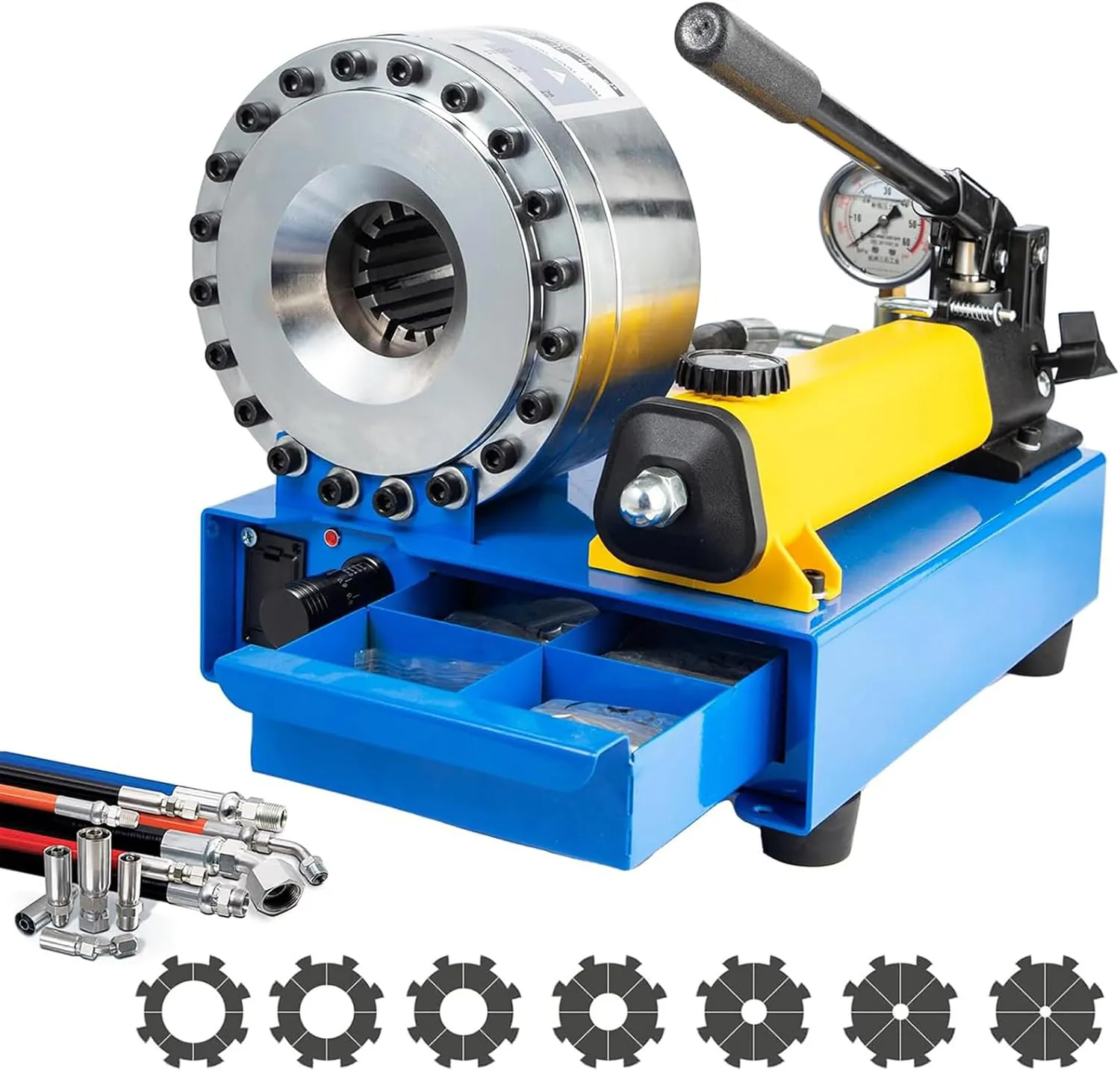 Bild von Hydraulische Schlauchcrimpmaschine mit 7 Matrizen und 6-25 mm Crimpbereich