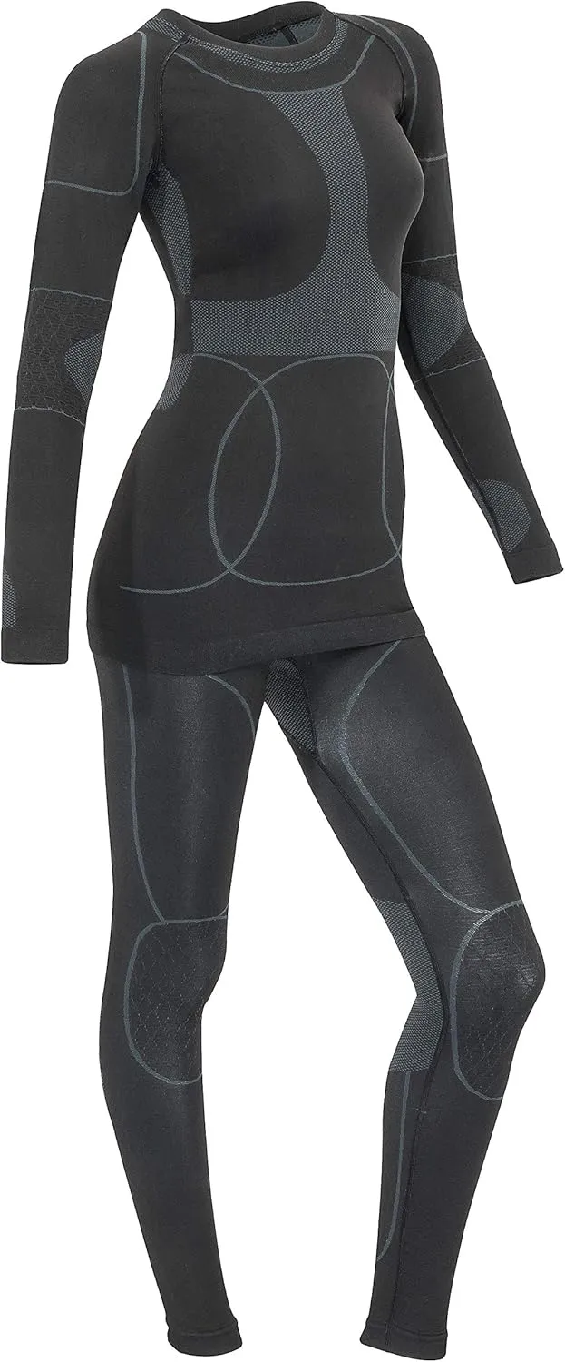 Bild von icefeld Damen Ski Thermo Unterwäsche Set nahtfrei mit langärmligem Oberteil und langer Unterhose ÖkoTex100
