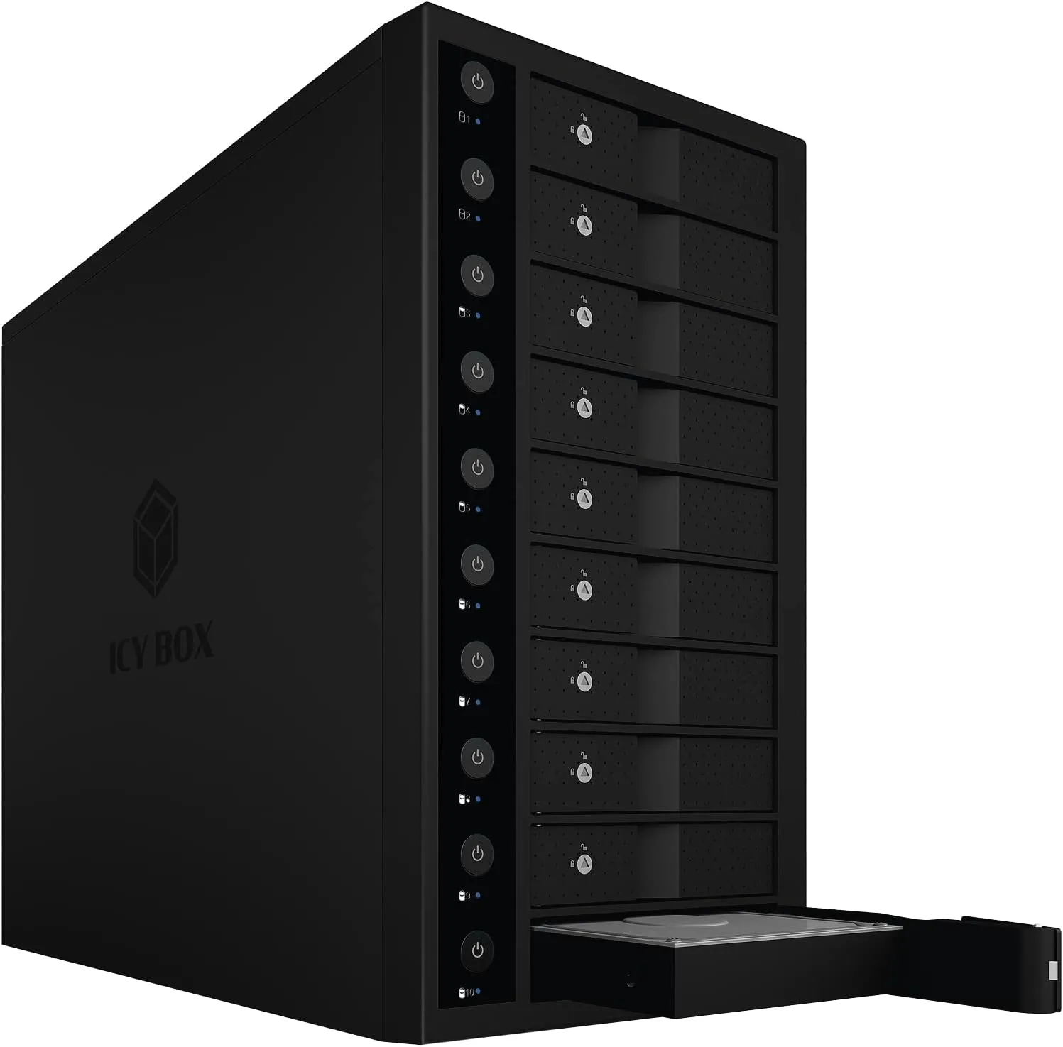 Bild von ICY BOX IB-3810-C31 externes System für 10 SATA Laufwerke mit USB 3.1 Gen 2 und EasySwap