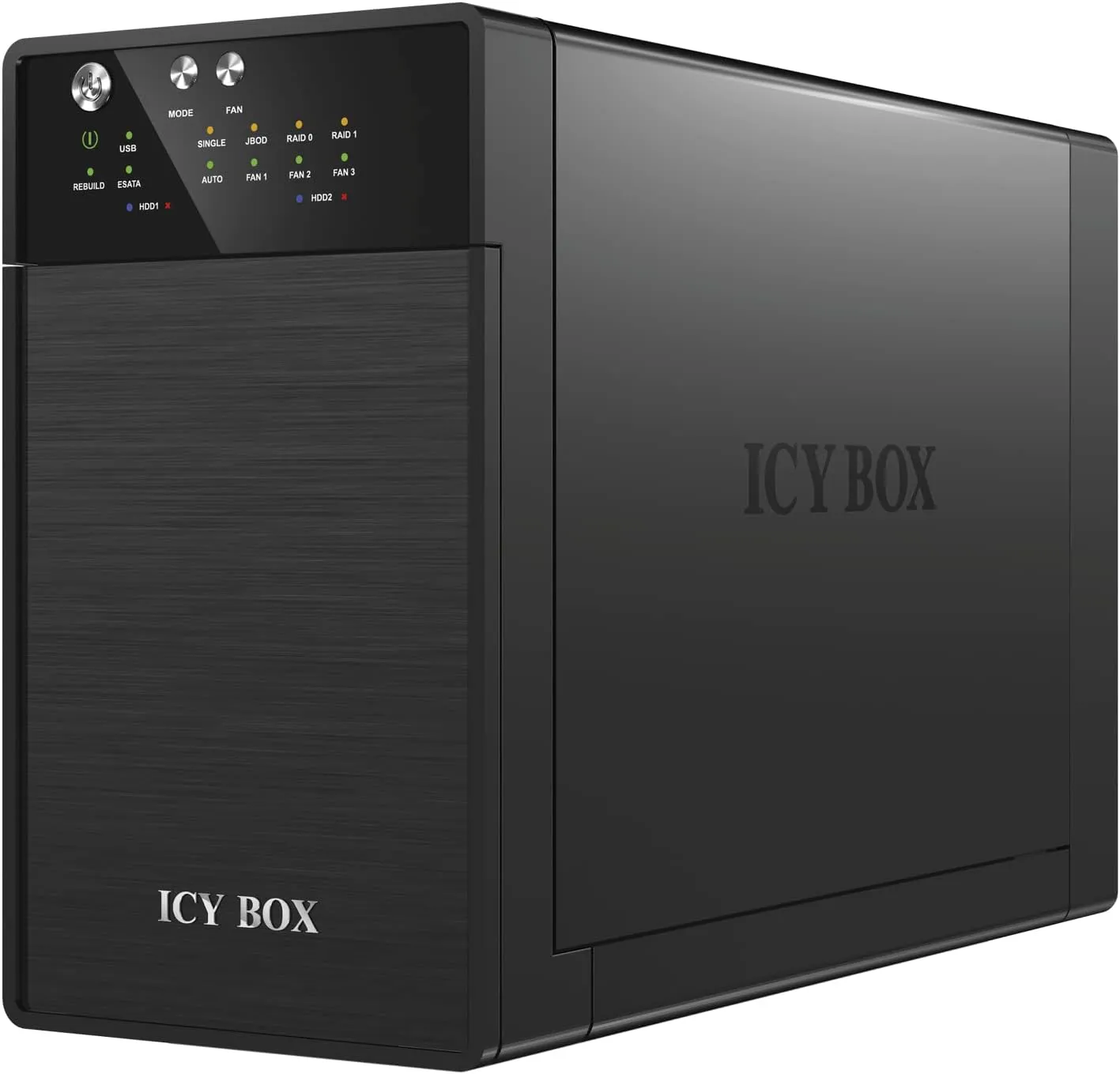 Bild von ICY BOX IB-RD3620SU3 Externes Gehäuse für 2x 3,5 Zoll SATA Festplatten mit RAID-Funktionen und USB 3.0 Anschluss