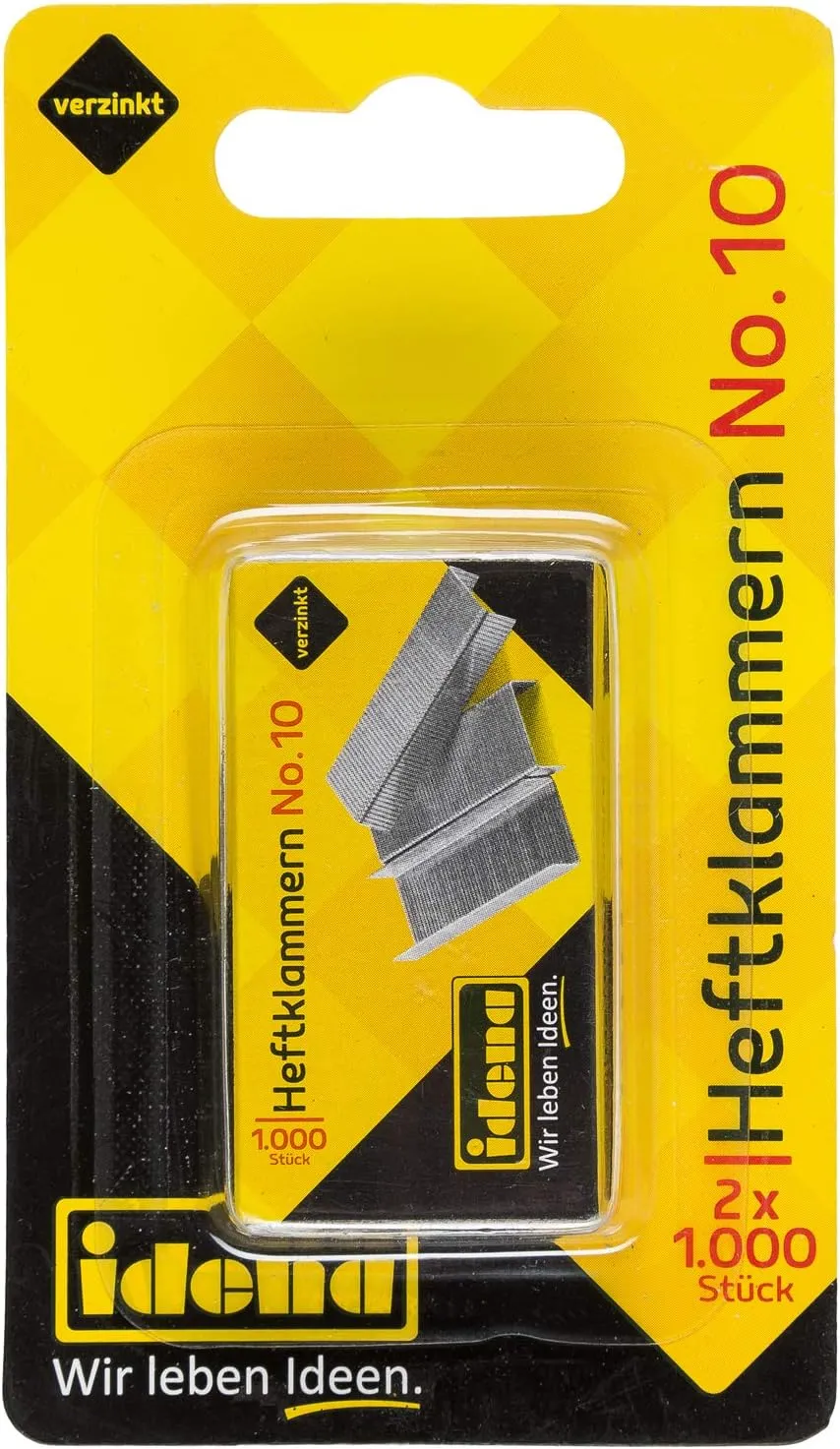 Bild von Idena 12094 Heftklammern No. 10 mit 2000 verzinkten Klammern