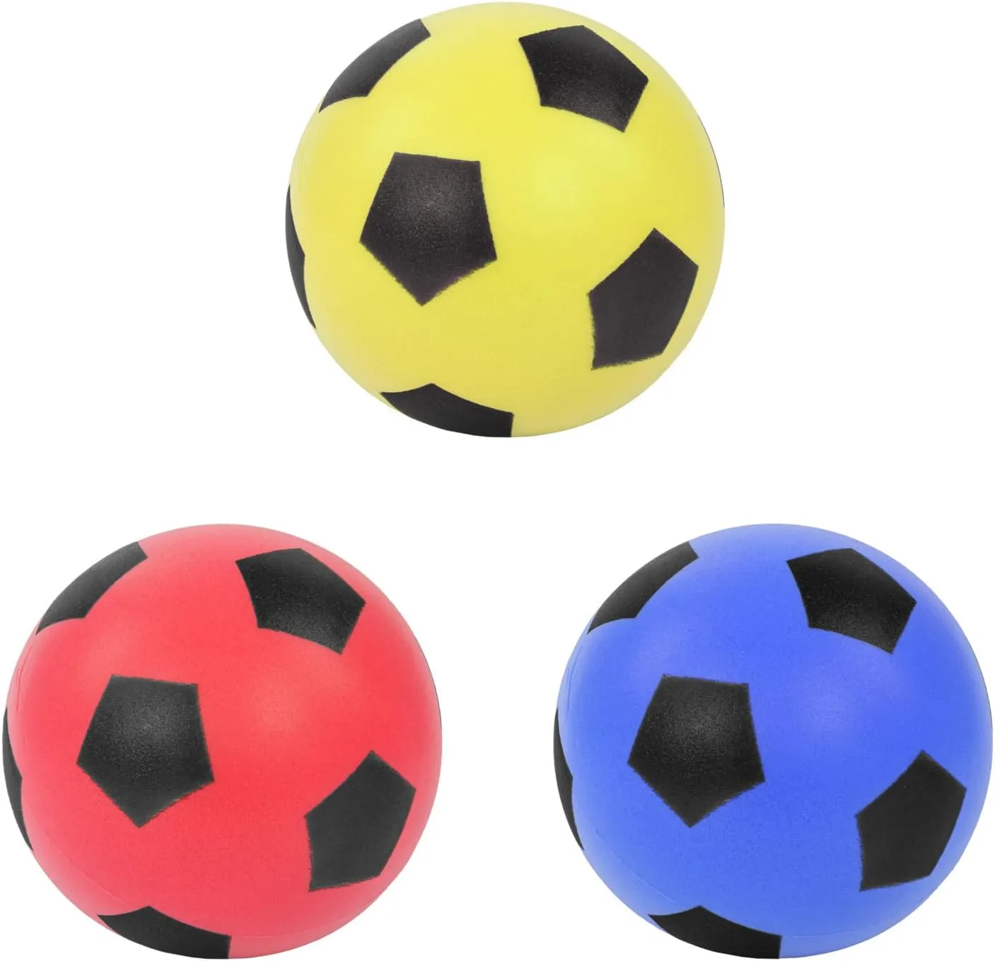 Bild von Idena 40226 Softball aus Schaumstoff in Blau, Gelb oder Rot, Durchmesser ca. 12 cm
