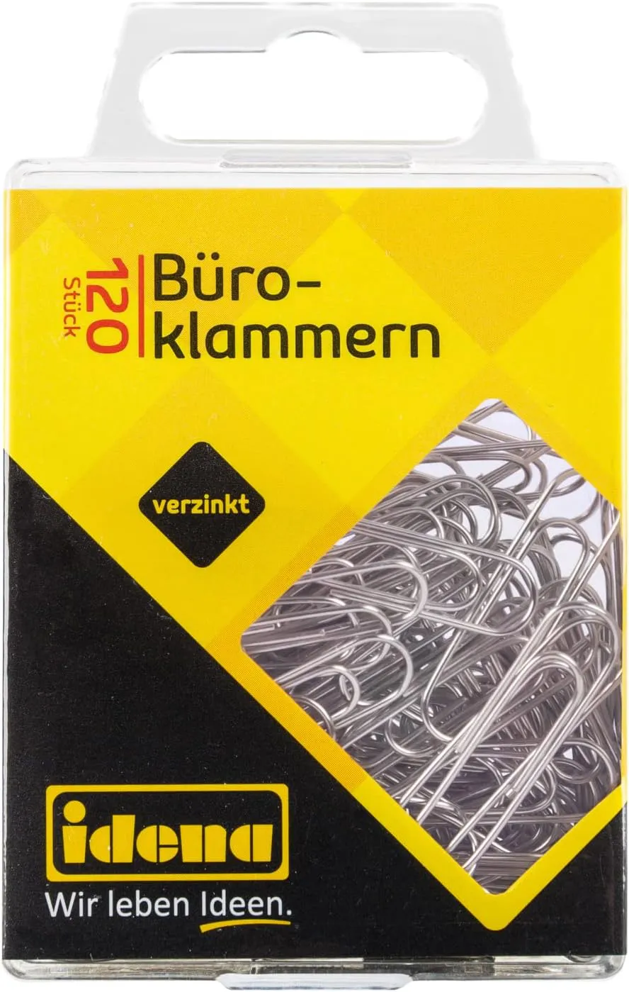 Bild von Idena Büroklammern Set mit 120 verzinkten Stück