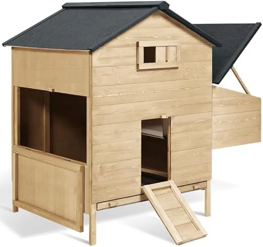 Bild von IDMarket Hühnerstall Chalet XL aus Holz mit Legenest