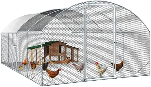 Bild von IDMarket Hühnerstall Gehege mit 15 m² und Seitentür, Maße 3 x 5 m