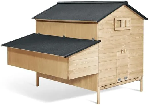 Bild von IDMarket Hühnerstall XXL aus Holz mit Legenest