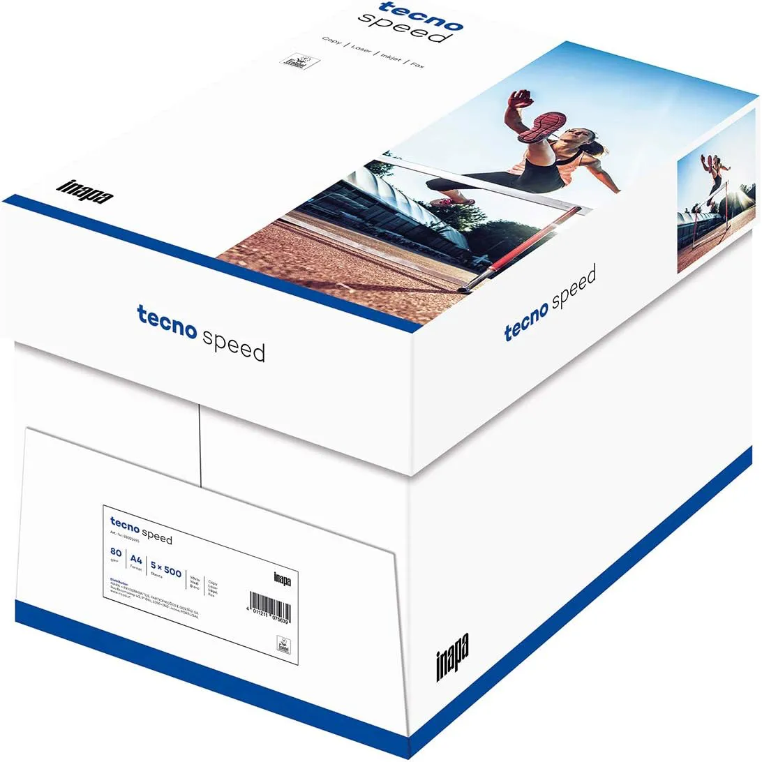 Bild von Inapa Tecno Speed Druckerpapier A4 80 g/m² mit 2500 Blatt