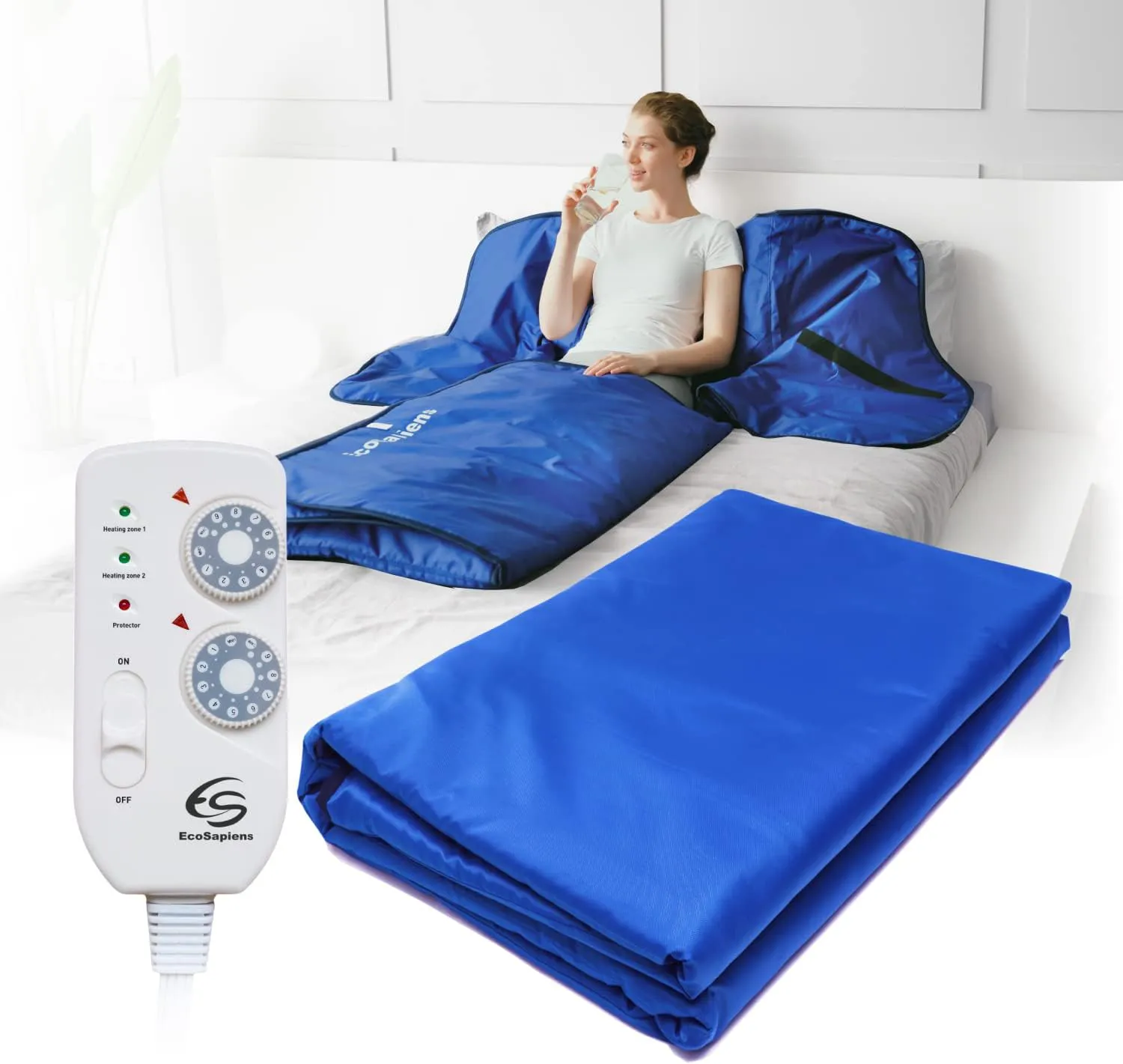 Bild von Infrarot-Saunadecke 180 x 220 cm mit 2 Zonen und Fernbedienung für Home SPA und Detox Therapie