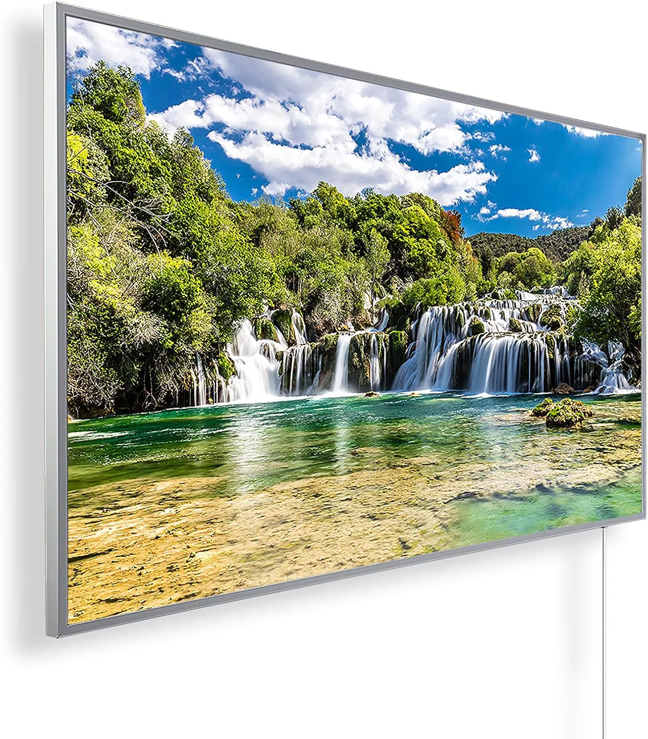 Bild von Infrarotheizung mit Bildmotiv 18. Nationalpark und weißem Rahmen, 1200 Watt, TÜV SÜD zertifiziert